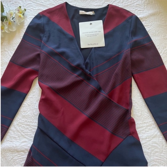 Tory Burch Runway Vogue Lyon Faux Wrap Dress Size 2 - Picture 7 of 16